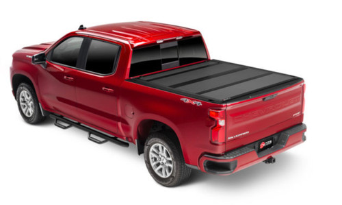 Tonneau Cover - Bakflip MX4 - Folding - Clamp-On - Aluminum / Foam - Black Powder Coat - 8 ft Bed - GM Fullsize Truck 2019 - Kit