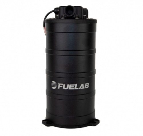 Surge Tank - 2.7 L - 1500 lph Twin Screw DC Brushless Fuel Pump Included - Aluminum - Black Anodized - Each