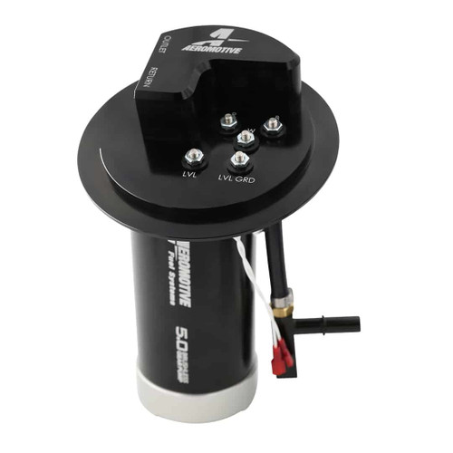 Fuel Pump - 3.5 Brushless - In-Tank - 3.5 gpm - 8 AN Female O-Ring Outlets - True Variable Speed Controller - Gas / E85 - Aluminum - Black Anodized - Ford Mustang 2011-2020 - Each