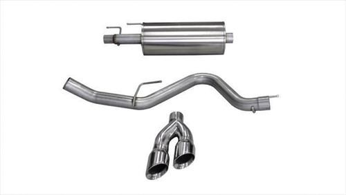 Exhaust System - Sport - Cat-Back - 3 in Diameter - Single Side Exit - Dual 4 in Polished Tips - Stainless - Natural - Ford EcoBoost Series - Ford Fullsize Truck 2015-20 - Kit Exhaust System - Sport - Cat-Back - 3 in Diameter - Single Side Exit - Dual 4 in Polished Tips - Stainless - Natural - Ford EcoBoost Series - Ford Fullsize Truck 2015-20 - Kit