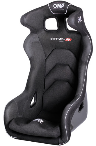 Seat - HTE-R 400 - FIA Approved - Side Bolsters - Harness Openings - Fiberglass - Black - Each