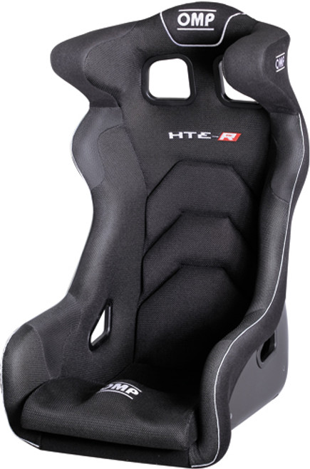 Seat - HTE-R - FIA Approved - Side Bolsters - Harness Openings - Fiberglass - Black - X-Large - Each