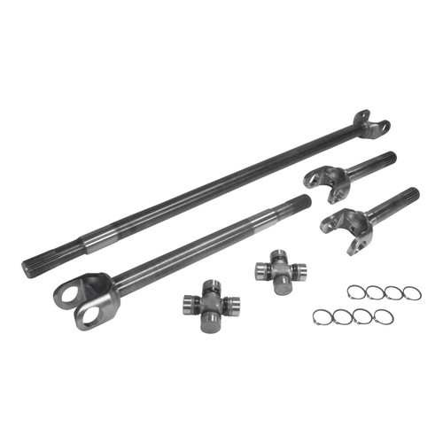 Axle Shaft - 19.15 and 35.46 in Long - 28 Spline Carrier - 19 Spline Drive Flange - 9.94 in Outer Length - Steel - Natural - GM 8.5 in - Kit