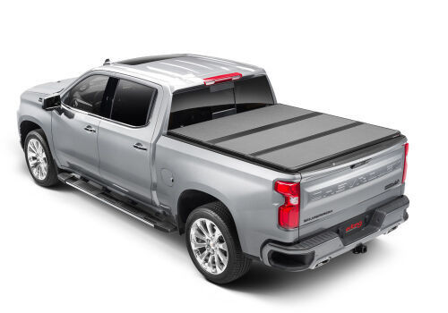 Tonneau Cover - Solid Fold ALX - Folding - Composite Top - Black - 6 ft 2 in Bed - GM Midsize Truck 2015-22 - Kit