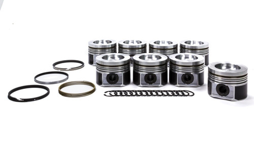Piston and Ring - PowerPak - Cast - 4.075 in Bore - 3.0 x 2.0 x 3.0 mm Ring Groove - Minus 40.70 cc - GM Duramax - Kit