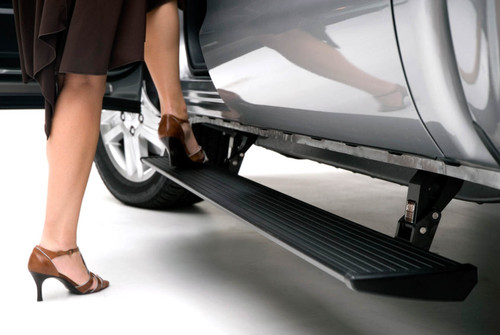 Step Bars - PowerStep - Power-Deploying - Mount Kit Included - Aluminum - Black Anodized - Crew Cab - Toyota Fullsize SUV / Truck 2007-21 - Pair Step Bars - PowerStep - Power-Deploying - Mount Kit Included - Aluminum - Black Anodized - Crew Cab - Toyota Fullsize SUV / Truck 2007-21 - Pair