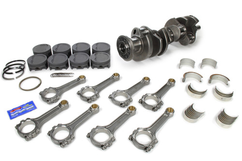 Rotating Assembly - 461 CID - Cast Crank - Forged Pistons - 4.250 in Stroke - 4.155 in Bore - 6.800 in Long I-Beam Rods - Pontiac V8 - Kit