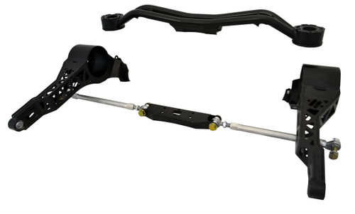 Rear Suspension Kit - StrongArm - Single Adjustable - Trailing Arms / Crossmembers / Radius Rods / Coil-Over Mounts / Brackets - Steel - Black Powder Coat - Chevy Corvette 1963-79 - Kit