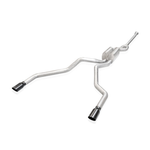 Exhaust System - Redline - Cat-Back - 3 in Diameter - 4 in Tips - Stainless - Natural - Ford Coyote - Ford Fullsize Truck 2021-23 - Kit