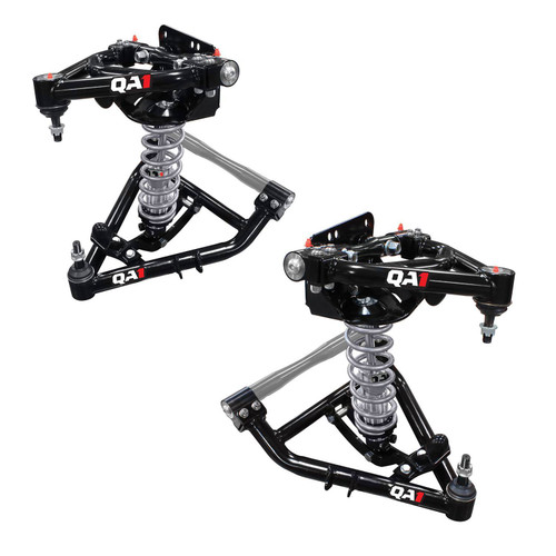 Front Suspension Kit - Double Adjustable - Brackets / Control Arms / Hardware / Shocks / Springs - 850 lb/in Spring Rate - Steel - Black Powder Coat - GM Fullsize Trucks 1967-91 - Kit