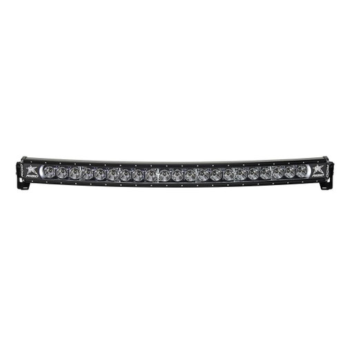 Light Bar - Radiance Plus - Curved - Spot - LED - 40 in Long - Single Row - White - Brackets / Hardware / Wiring Included - Steel - Black Powder Coat - Each