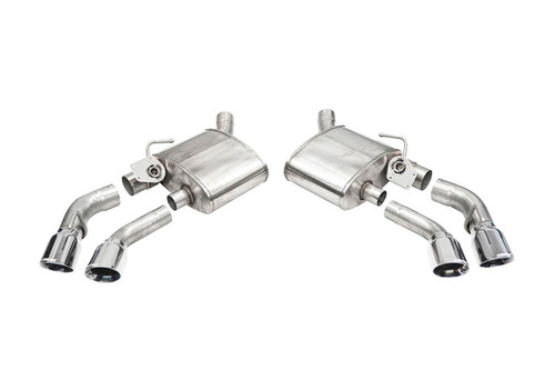 Exhaust System - Variable Sound Level - Axle-Back - 2-3/4 in Diameter - Dual Rear Exit - Dual 4 in Polished Tips - Stainless - Natural - Chevy Camaro 2016-21 - Kit