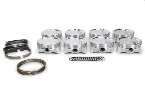 Piston and Ring - Forged - 4.125 in Bore - 1.5 x 1.5 x 3 mm Ring Grooves - Minus 22.00 cc - Small Block Ford - Kit