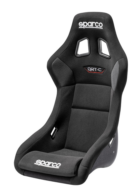 Seat - QRT-Carbon - Non-Reclining - FIA Approved - Side Bolsters - Harness Openings - Carbon Fiber - Fire-Retardant Non-Slip Fabric - Black - Each Seat - QRT-Carbon - Non-Reclining - FIA Approved - Side Bolsters - Harness Openings - Carbon Fiber - Fire-Retardant Non-Slip Fabric - Black - Each