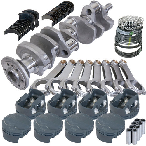 Rotating Assembly - 384 CID - Forged Crank - Forged Pistons - 3.750 in Stroke - 4.040 in Bore - 6.000 in H Beam Rods - Small Block Chevy - Kit