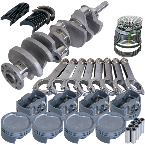 Rotating Assembly - Street / Strip - 545 CID - Forged Crank - Forged Pistons - 4.500 in Stroke - 4.390 in Bore - 6.700 in H Beam Rods - Big Block Ford - Kit