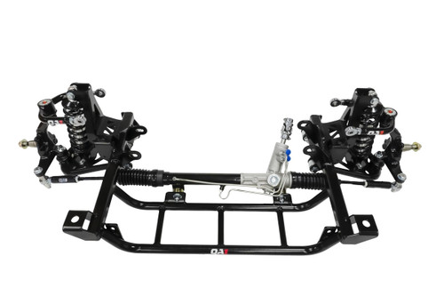 Front Suspension Kit - Single Adjustable - Control Arms / Hardware / Shocks / Springs - Steel - Black Powder Coat - Mopar B-Body 1962-74 / E-Body 1970-74 - Kit