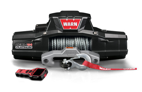 Winch - Zeon 12-S Platinum - 12000 lb Capacity - Hawse Fairlead - Wireless Remote - 3/8 in x 80 ft Synthetic Rope - 12V - Kit
