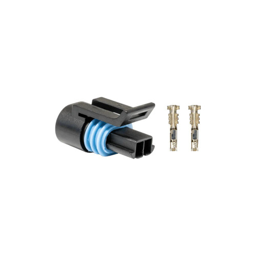Electrical Connector - Water Temperature Sensor - 2 Pin - Female - Housing / Pins / Seals - Plastic - Black - Each
