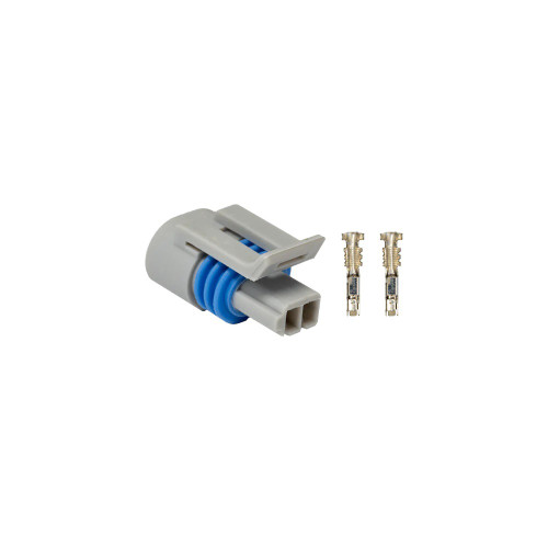 Electrical Connector - Air Temperature Sensor - 2 Pin - Female - Housing / Pins / Seals - Plastic - Gray - Each Electrical Connector - Air Temperature Sensor - 2 Pin - Female - Housing / Pins / Seals - Plastic - Gray - Each