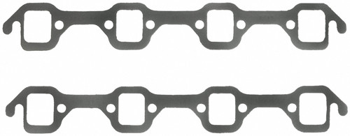 Exhaust Header / Manifold Gasket - 1.250 x 1.480 in Rectangular Port - Steel Core Laminate - Small Block Ford - Pair