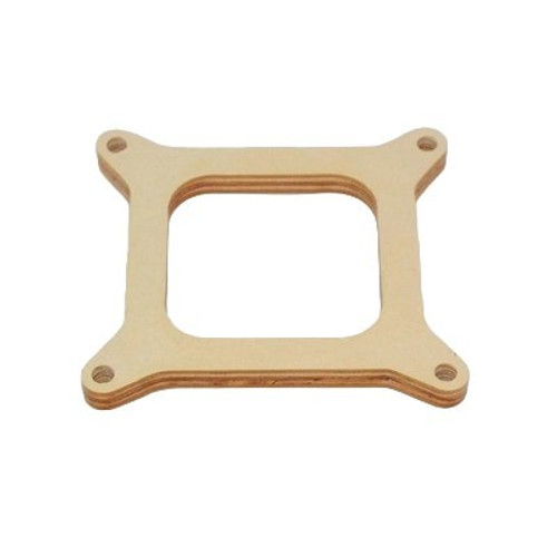 Carburetor Spacer - 0.5 in Thick - Open - Square Bore - Wood - Natural - Each