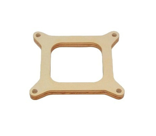 Carburetor Spacer - 0.5 in Thick - Open - Square Bore - Wood - Natural - Each