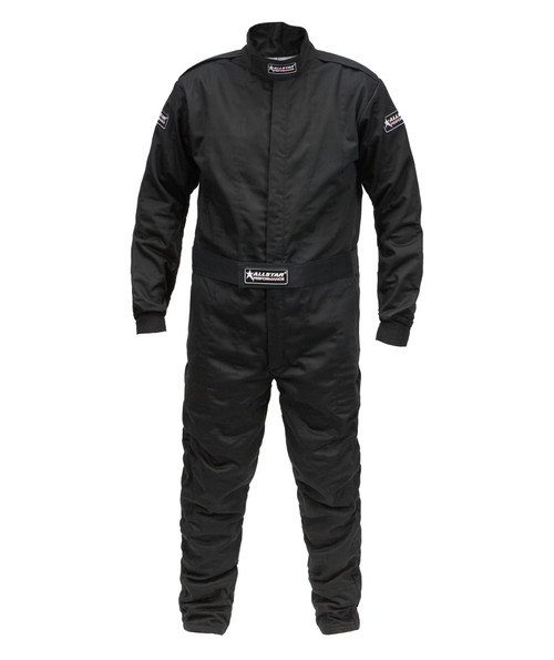 Driving Suit - 1-Piece - SFI 3.2a/5 - Multi Layer - Fire Retardant Fabric / Nomex - Black - Medium - Each