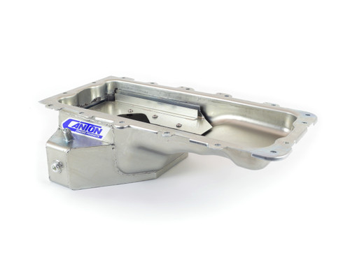 Engine Oil Pan - Street / Strip / Road Race - Rear Sump - 7 qt - 6.25 in Deep - Steel - Cadmium - Ford Modular - Each