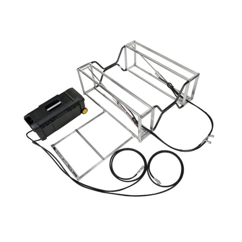 Race Car Lift - Eco X-Series - 4500 lb Capacity - 18 in Height - Pump / Hoses Included - Aluminum - Blue Powder Coat - Each