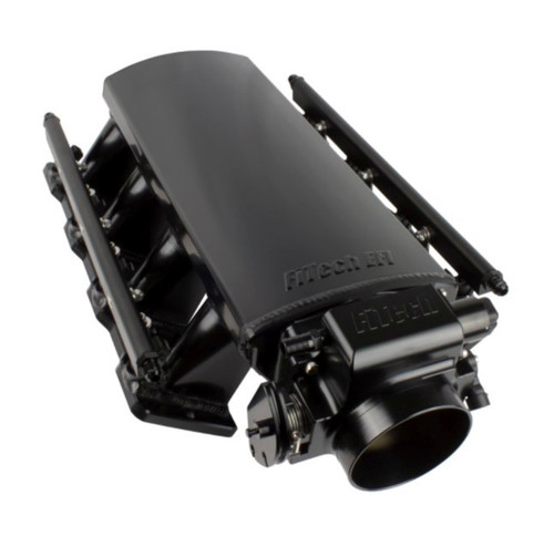 Intake Manifold - 102 mm Throttle Body - Multi Port - Fuel Rails Included - Aluminum - Black Anodized - GM LS-Series - Kit