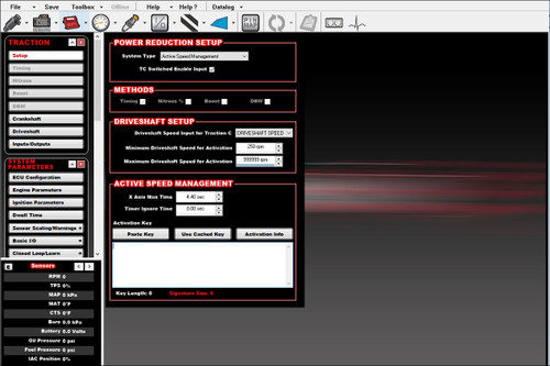 Software - Active Speed Management Control - Holley Dominator / HP V5 or V6 - Each