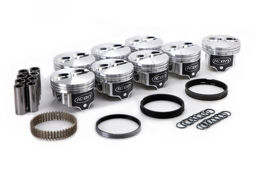 Piston - Premium Forged - 4.233 in Bore - 1/16 x 1/16 x 3/16 in Ring Grooves - Minus 4.5 cc - Ford FE-Series - Set of 8