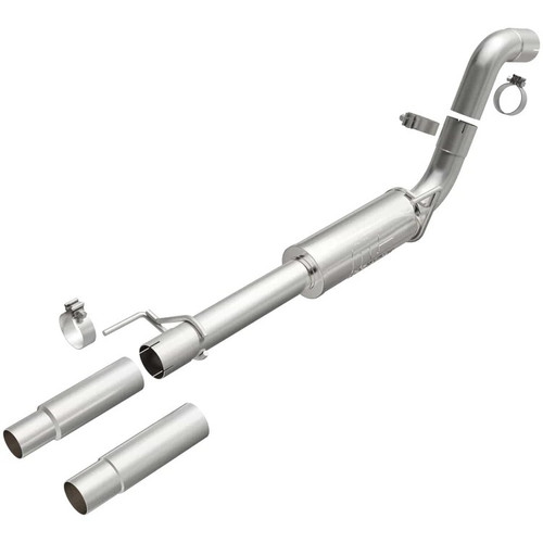 Exhaust System - D-Fit - Mid-Pipe - Single Rear Exit - 3 in Diameter - Stainless - Ford Fullsize Truck 2015-23 - Kit