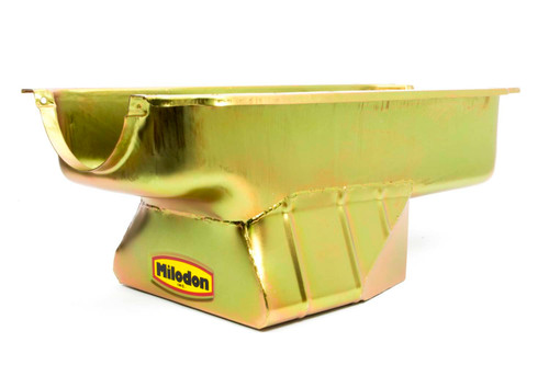 Engine Oil Pan - Street / Strip Center Sump - 8 qt - 8.75 in Deep - Steel - Cadmium - Small Block Mopar - Each