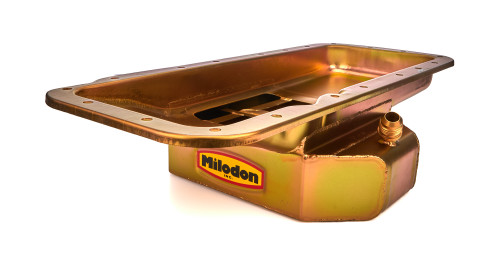 Engine Oil Pan - Road Race - Center Sump - 7 qt - 5.5 in Deep - Steel - Cadmium - Mopar B / RB-Series / 426 Hemi - Each
