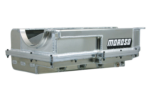 Engine Oil Pan - Drag Race - Dry Sump - 8.5 in Deep - Four 12 AN Female Passenger Side Pickups - Aluminum - Natural - Donovan / DRC2 / Merlin - Each Engine Oil Pan - Drag Race - Dry Sump - 8.5 in Deep - Four 12 AN Female Passenger Side Pickups - Aluminum - Natural - Donovan / DRC2 / Merlin - Each