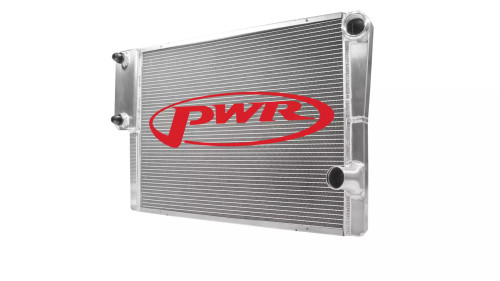 Radiator - 28 in W x 19 in H x 1.75 in D - Dual Pass - Passenger Side Inlet - Passenger Side Outlet - Aluminum - Natural - Universal - Each