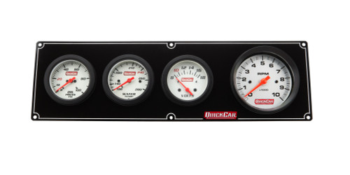 Gauge Panel Assembly - Extreme - Oil Pressure / Water Temperature / Voltmeter / Tachometer - White Face - Warning Light - Kit