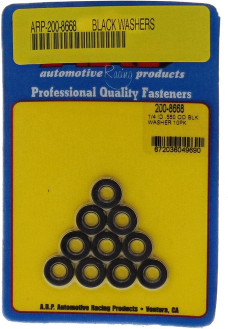 Flat Washer - Special Purpose - Chamfered - 0.25 in ID - 0.55 in OD - 0.075 in Thick - Chromoly - Black Oxide - Set of 10