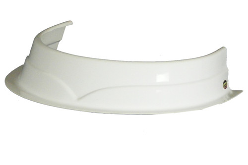 Hood Scoop - Predator - 3.5 in Height - Curved Front - Plastic - White - Each