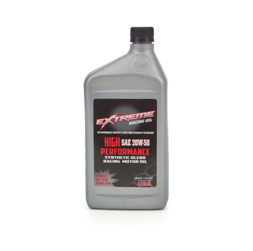 Motor Oil - High Performance - 20W50 - Semi-Synthetic - 1 qt Bottle - Each