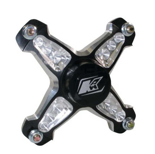 Wheel Hub - Front - Driver Side - 4 Pin - Direct Mount - Bearings - Aluminum - Black Anodized - Micro / Mini - Each