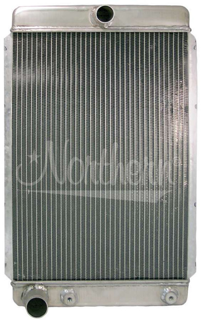 Radiator - Hotrod - 16 in W x 26 in H x 3.125 in D - Top Inlet - Driver Side Outlet - Aluminum - Natural - Universal - Each