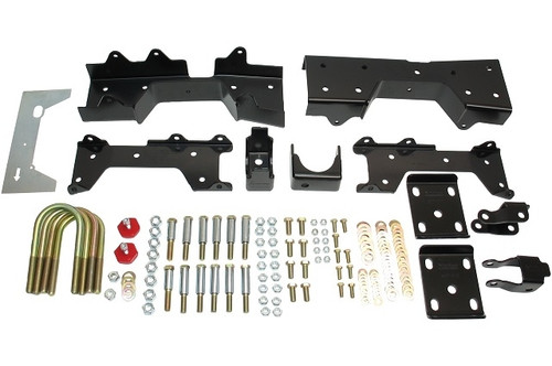 Rear Flip Kit - 6 in Lowering - Brackets / Hardware - Steel - Black Powder Coat - GM Fullsize Truck 2001-06 - Kit