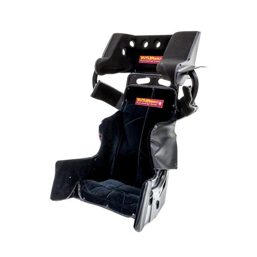 Seat and Cover - SFI Advantage II SlideJob - 15 in Wide - 20 Degree Layback - Black Cloth Cover Included - Aluminum - Natural - Kit