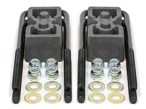 Suspension Leveling Kit - 2 in Lift - Spring Blocks / U-Bolts - Rear - Ford Fullsize Truck 2009-24 - Kit