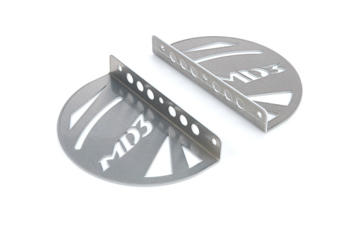 End Plates - MD3 - Left / Right - Aluminum - Natural - Late Model - Pair