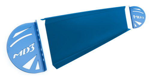 Spoiler - MD3 - Passenger Side - End Plates Included - Plastic - Chevron Blue - Late Model - Kit