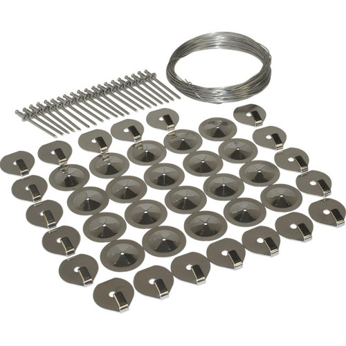 Anchor Hook and Hardware Kit - Wire / Anchors / Rivets Included - Stainless - Natural - Kit Anchor Hook and Hardware Kit - Wire / Anchors / Rivets Included - Stainless - Natural - Kit